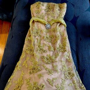 Gold Jovani evening dress